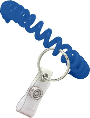 2140-620X Plastic Wrist Coil w/ Split Ring & Vinyl Strap - 250 Pack